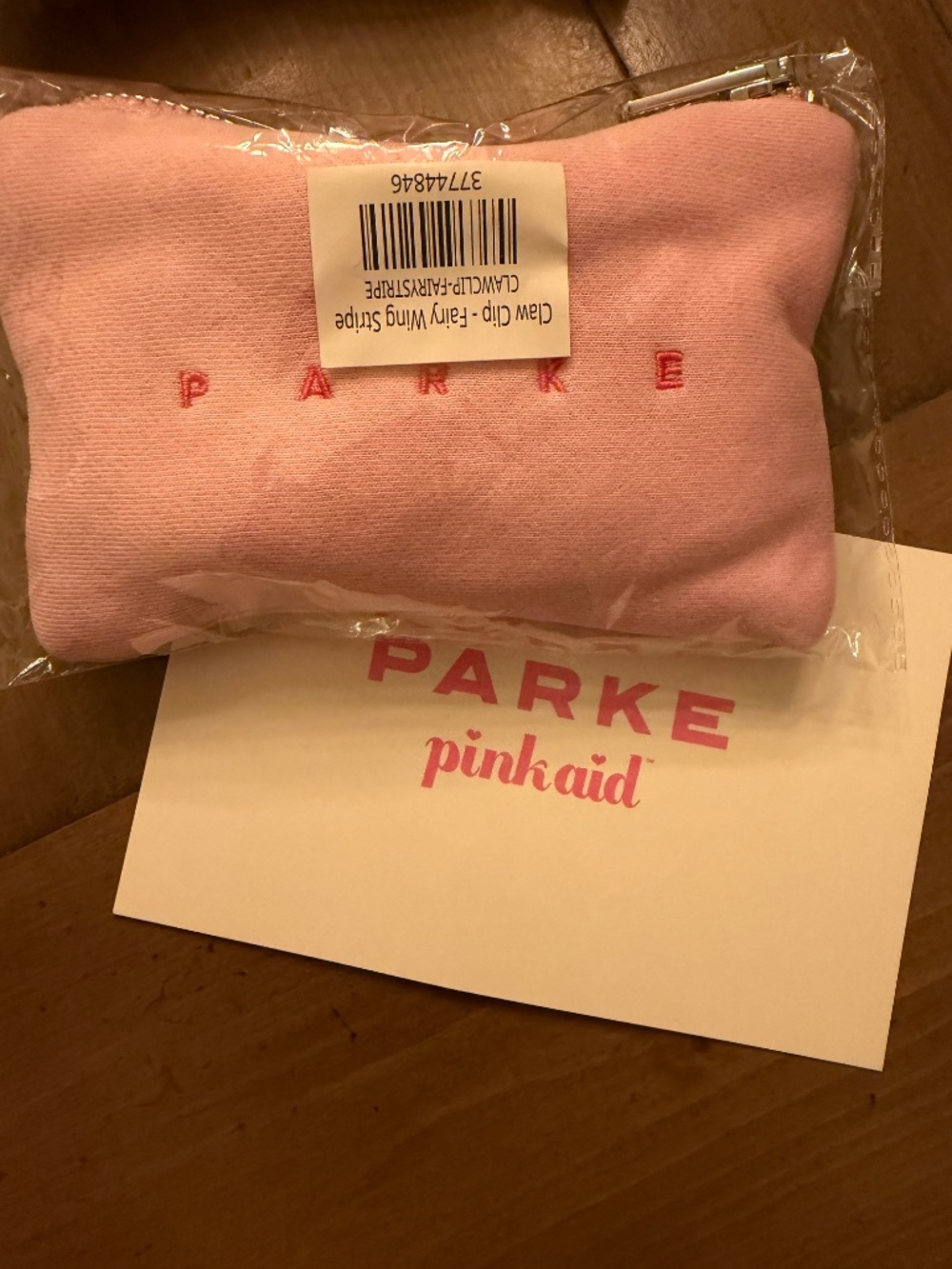 Parke Pink Aid Claw Clip fairy wing stripe - Picture 4 of 5
